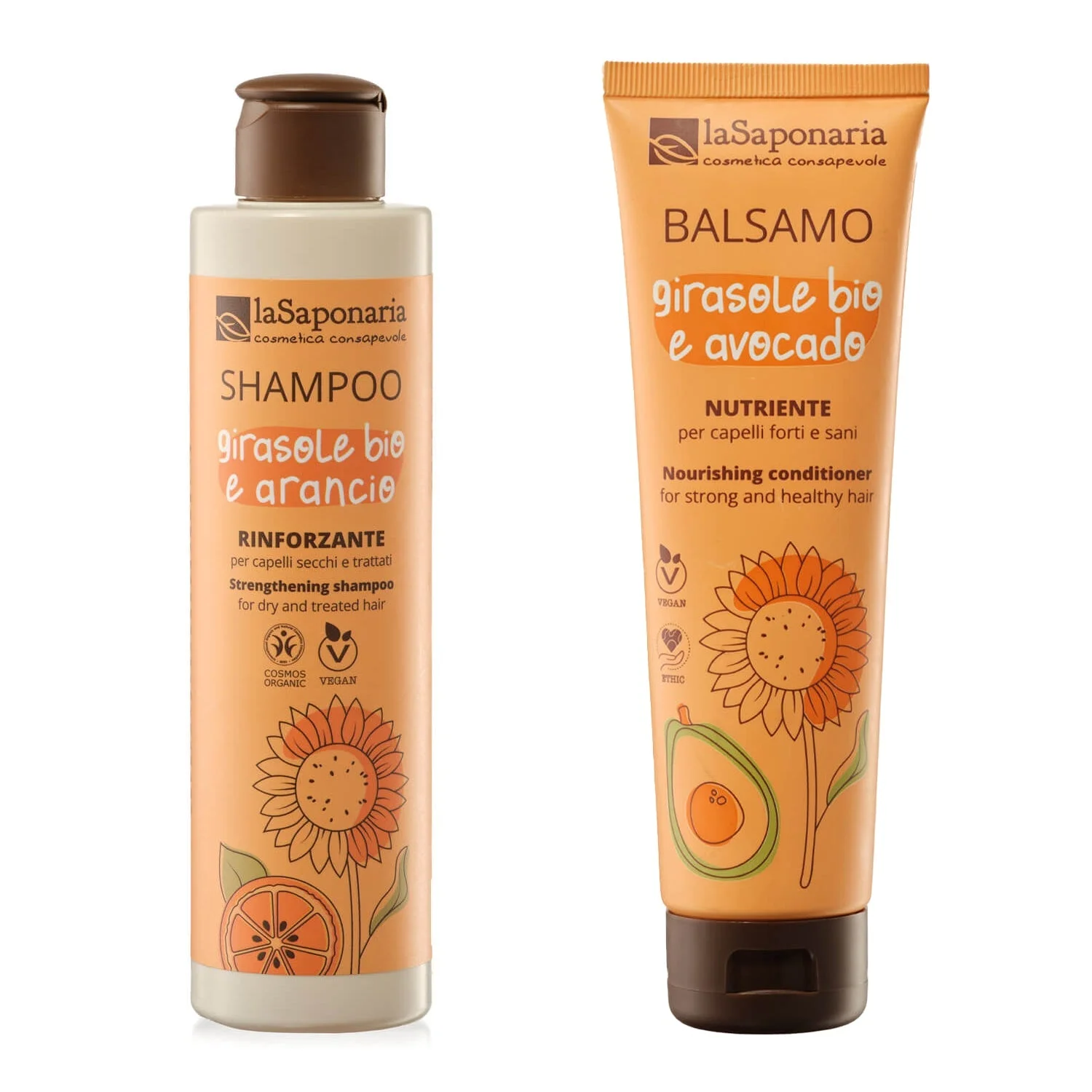 laSaponaria Šampón so slnečnicou a sladkým pomarančom BIO 30 ml