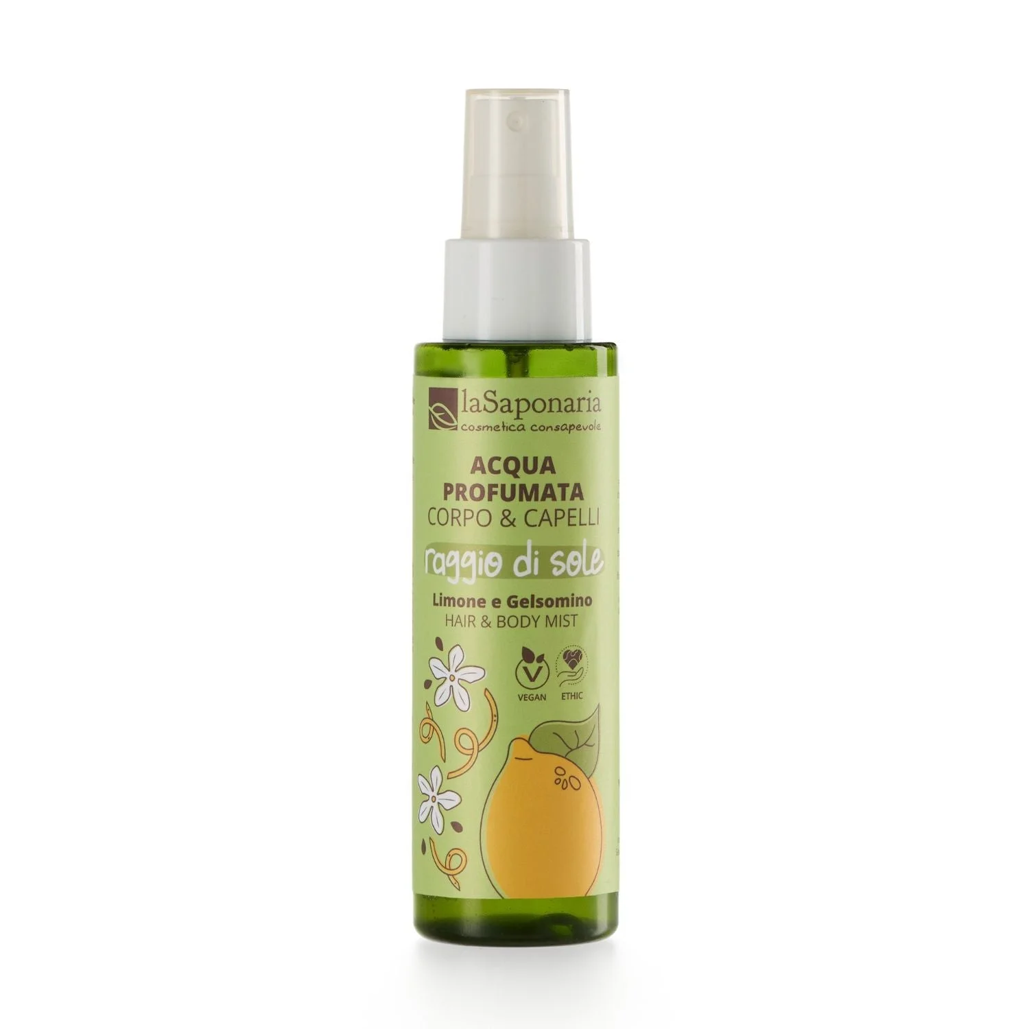 laSaponaria Body & Hair Mist Telová hmla SunBeam - citrón & jazmín (100 ml) - na telo aj vlasy