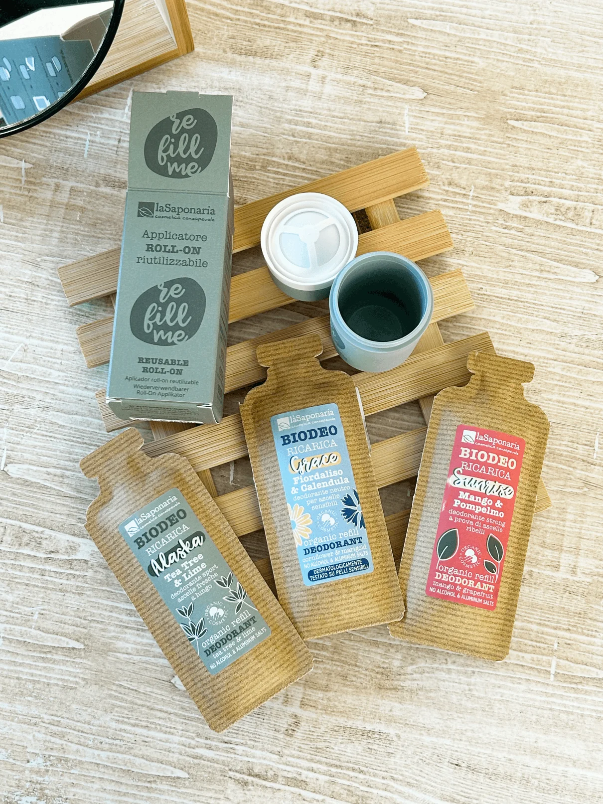 laSaponaria Náplň do roll-on dezodorantu Grace - bez vône BIO (40 ml) - pre citlivú pleť