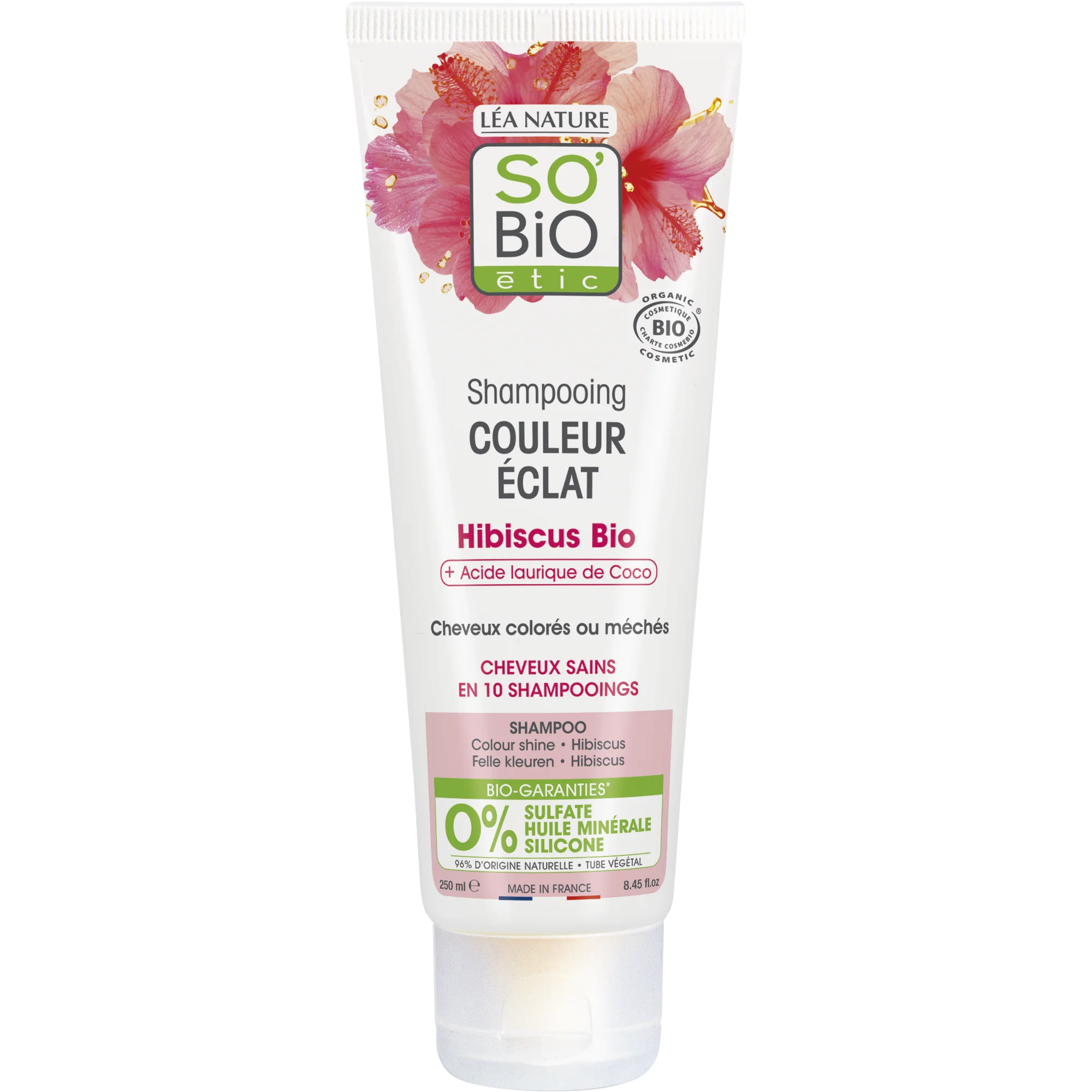 SO’BiO étic Šampón pre farbené a melírované vlasy s BIO ibištekom (250 ml) - udržiava žiarivú farbu