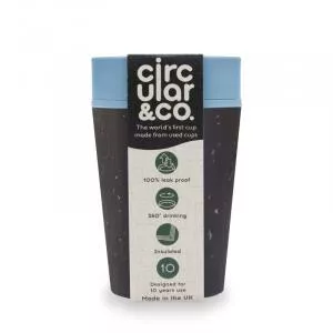 Circular Cup (227 ml) - čierna/tyrkysová - z jednorazových papierových pohárov