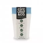 Circular Cup (227 ml) - krémová/tyrkysová - z jednorazových papierových pohárov