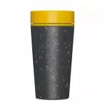 Circular Cup (340 ml) - čierna/horčicovo žltá - z jednorazových papierových pohárov