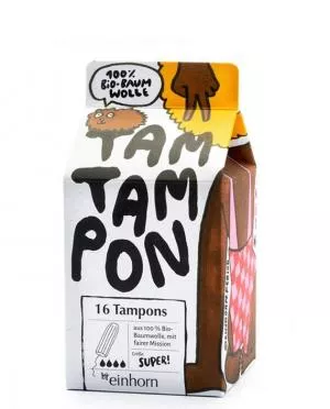 Einhorn Tampóny TamTampon Super (16 ks) - hypoalergénna organická bavlna