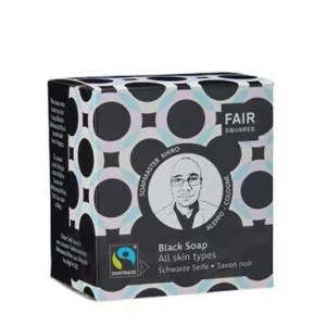 Fair Squared Čierne čistiace mydlo pre všetky typy pleti BIO (2 x 80 g vrecko)