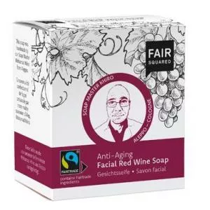 Fair Squared Tuhé čistiace mydlo s čiernym vínom BIO (2 x 80 g vrecúško) - s účinkom proti starnutiu
