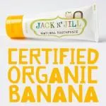 Jack n Jill Detská zubná pasta - banán BIO (50 g) - bez fluoridu, s organickým výťažkom z nechtíka lekárskeho
