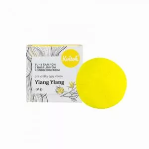 Kvitok Tuhý šampón s kondicionérom pre svetlé vlasy Ylang Ylang XXL (50 g) - krásne pení