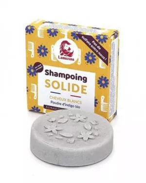 Lamazuna Tuhý šampón na šedivé vlasy - indigo (70 g)