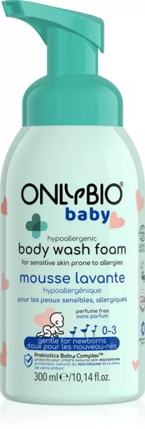 OnlyBio Hypoalergénna pena na pranie pre bábätká (300 ml) - vhodná od narodenia