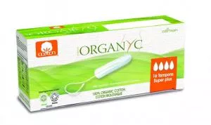 Organyc Tampóny Super Plus (16 ks) - 100% organická bavlna, 4 kvapky