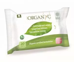 Organyc BIO vlhčené obrúsky na intímnu hygienu (20 ks) - 100% organická bavlna