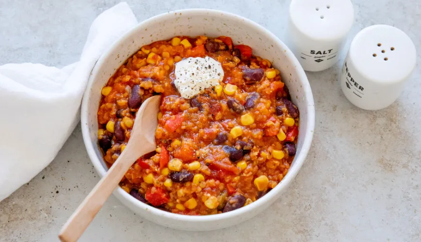 Lahodné a rýchle chilli sin carne plné zdravia